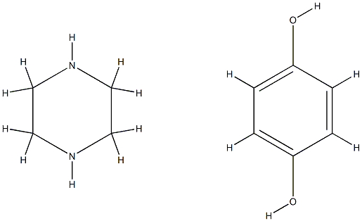 hydroquinone, compound with piperazine (1:1) Structural