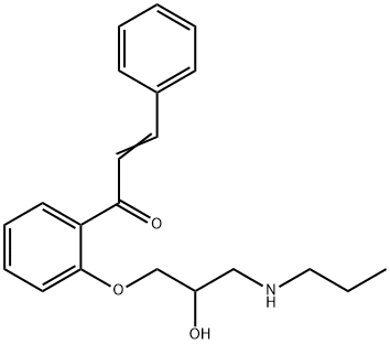 Propafenone Related Compound B ((2E)-1-[2-[(2RS)-2-hydroxy-3-(propylamino)propoxy]phenyl]-3-phenylprop-2-en-1-one) Structural