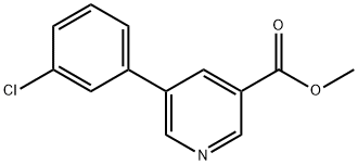 methyl 5-(3-chlorophenyl)pyridine-3-carboxylate Structural