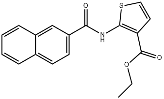 ethyl 2-(2-naphthamido)thiophene-3-carboxylate Structural