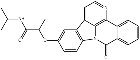 N-isopropyl-2-((8-oxo-8H-benzo[c]indolo[3,2,1-ij][1,5]naphthyridin-12-yl)oxy)propanamide Structural
