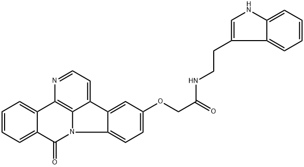 N-(2-(1H-indol-3-yl)ethyl)-2-((8-oxo-8H-benzo[c]indolo[3,2,1-ij][1,5]naphthyridin-12-yl)oxy)acetamide