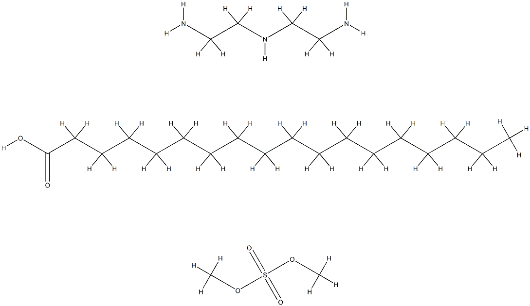 Octadecanoic acid, reaction products with diethylenetriamine, di-Me sulfate-quaternized Structural