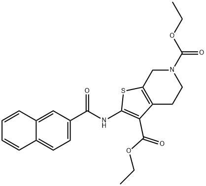 diethyl 2-(2-naphthamido)-4,7-dihydrothieno[2,3-c]pyridine-3,6(5H)-dicarboxylate Structural