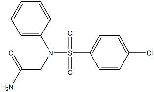 N~2~-[(4-chlorophenyl)sulfonyl]-N~2~-phenylglycinamide Structural