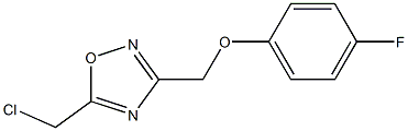 5-(CHLOROMETHYL)-3-[(4-FLUOROPHENOXY)METHYL]-1,2,4-OXADIAZOLE