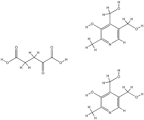 2-oxoglutaric acid, compound with 5-hydroxy-6-methylpyridine-3,4-dimethanol (1:2) Structural Picture