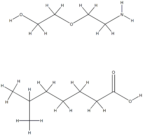 isooctanoic acid, compound with 2-(2-aminoethoxy)ethanol (1:1) Structural