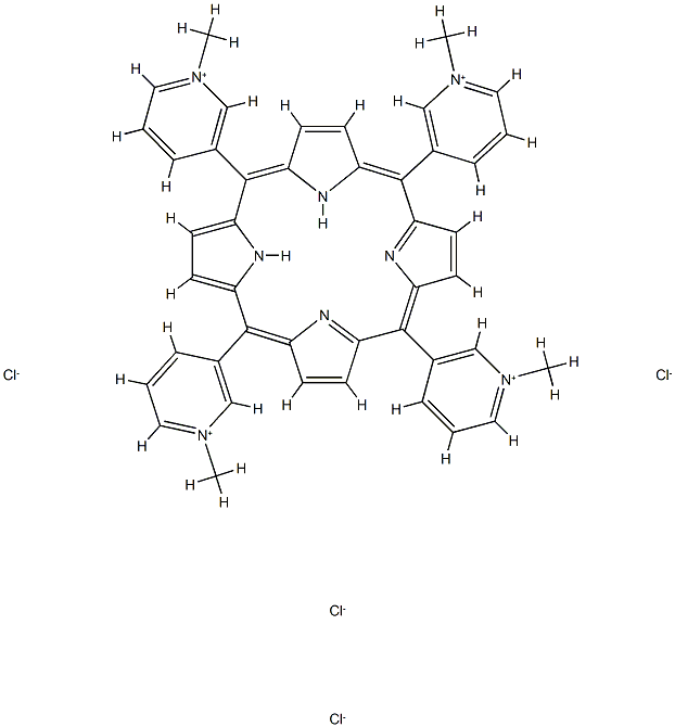 meso-Tetra (N-methyl-3-pyridyl) porphine tetrachloride Structural