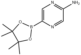 6-AMINOPYRAZINE-2-BORONIC ACID PINACOL ESTER Structural