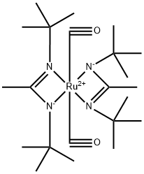 Bis(N,N-di-t-butylacetamidinato)ruthenium(II) dicarbonyl Structural