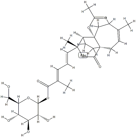 Pseudolaric Acid  A-O-beta-D-glucopyranoside Structural