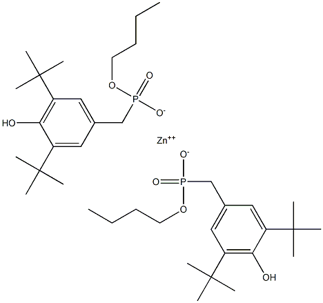zinc dibutyl bis[[[3,5-bis(1,1-dimethylethyl)-4-hydroxyphenyl]methyl]phosphonate] Structural