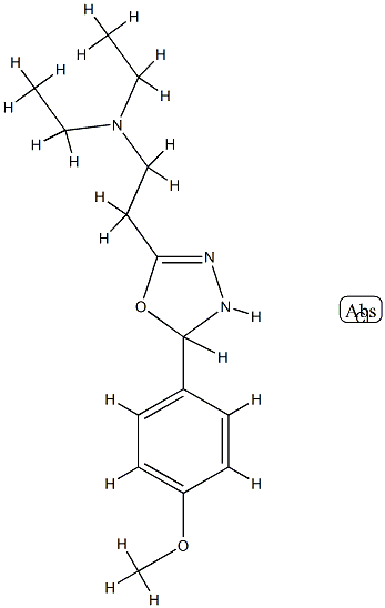 delta(sup 4)-1,2,4-OXADIAZOLINE, 5-(2-(DIETHYLAMINO)ETHYL)-3-(p-METHOX YPHENYL)-, Structural