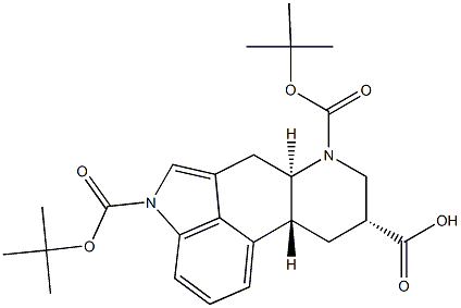(8β)-Ergoline-1,6,8-tricarboxylic Acid 1,6-Bis(1,1-diMethylethyl) Ester Structural Picture
