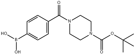 4-(4-(Tert-butoxycarbonyl)piperazine-1-carbonyl)phenylboronic acid Structural