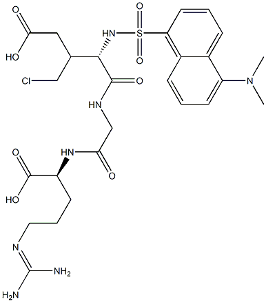 dansylglutamyl-glycyl-arginyl chloromethyl ester Structural