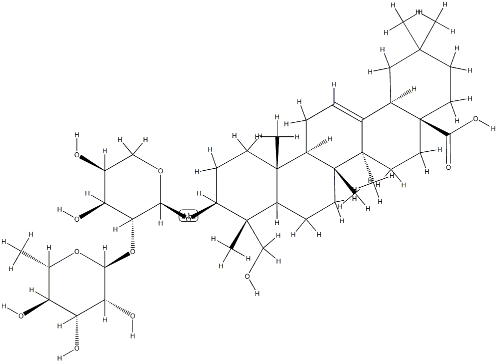 3-[[2-O-(α-L-Rhamnopyranosyl)-α-L-arabinopyranosyl]oxy]-23-hydroxyolean-12-en-28-oic acid