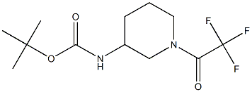 tert-butyl 1-(2,2,2-trifluoroacetyl)piperidin-3-ylcarbamate Structural