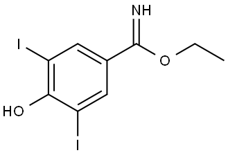 ethyl 4-hydroxy-3,5-diiodobenzimidate Structural