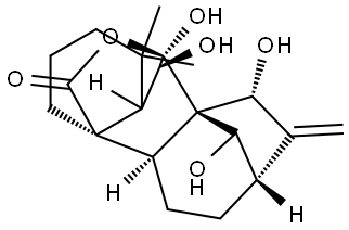 Kaur-16-en-20-oic acid,6,7,7,14,15-pentahydroxy-, 20,7-lactone, (6b,7a,14R,15b)- Structural