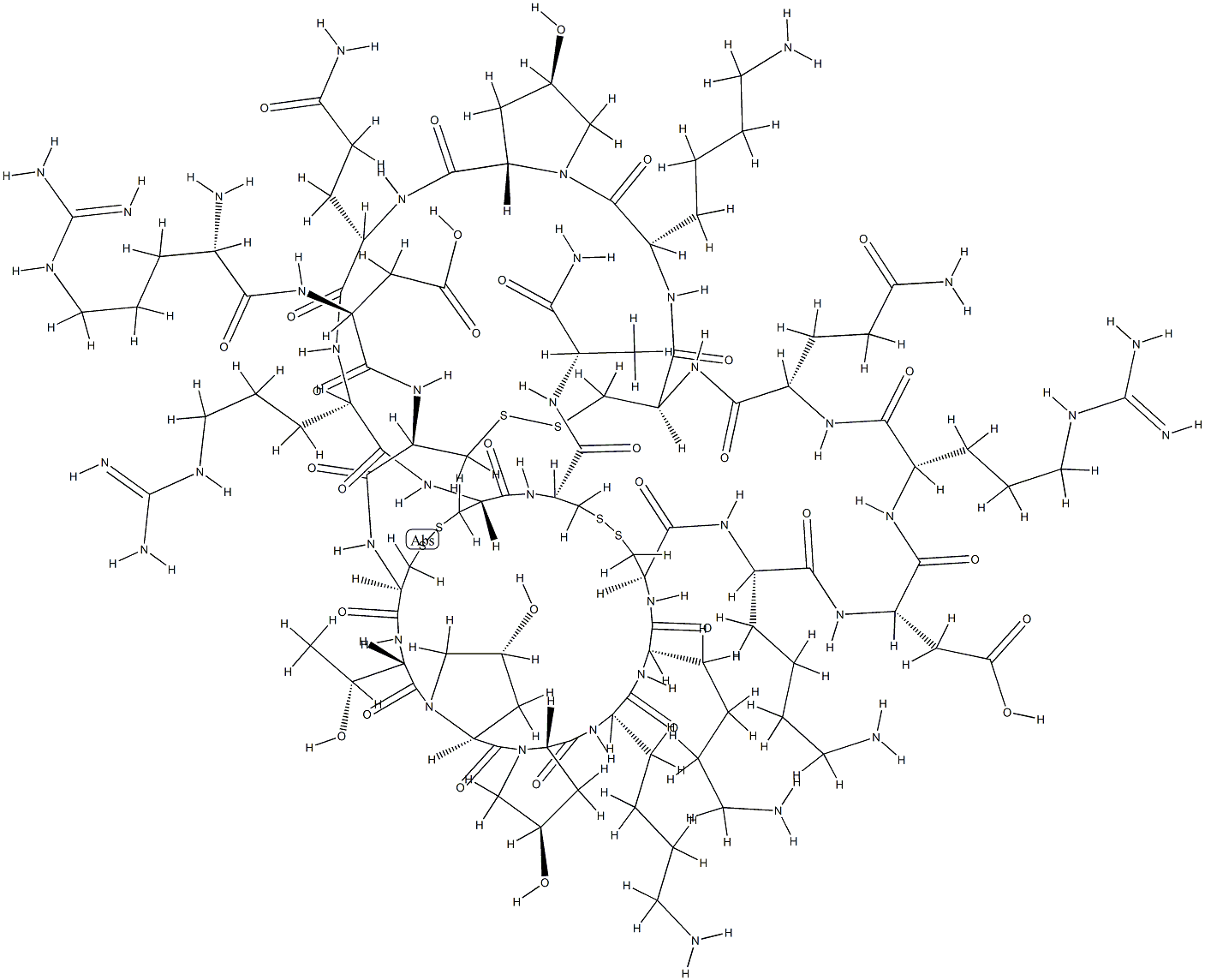 .mu.-Conotoxin G IIIA Structural