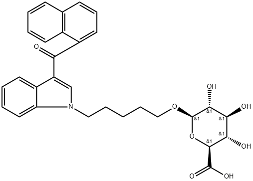 JWH 018 N-(5-hydroxypentyl) β-D-Glucuronide Structural