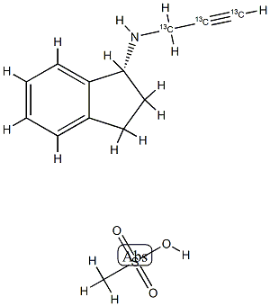 Rasagiline 13C3 Mesylate (Racemic) Structural