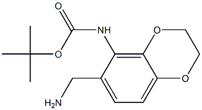 tert-butyl 6-(aminomethyl)-2,3-dihydrobenzo[b][1,4]dioxin-5-ylcarbamate Structural