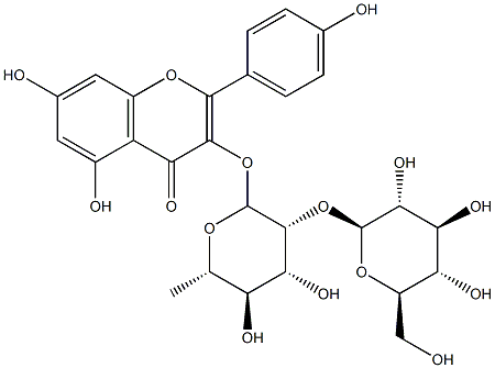 kaempferol-3-O-glucosyl(1-2)rhamnoside Structural