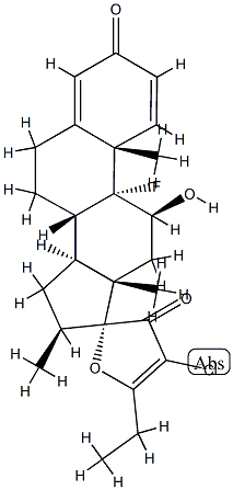 (17R)-4'-Chloro-5'-ethyl-9-fluoro-11β-hydroxy-16β-Methylspiro[androsta-1,4-diene-17,2'(3'H)-furan]-3,3'-dione Structural