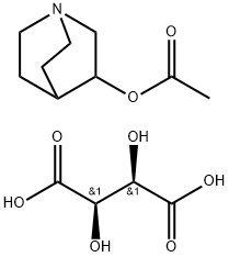 quinuclidin-3-yl acetate (2R,3R)-2,3-dihydroxysuccinate Structural