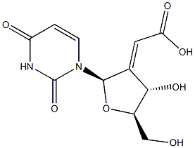 Uridine, 2'-(carboxymethylene)-2'-deoxy-, (2'E)- Structural