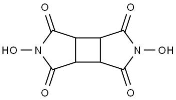 N,N'-Dihydroxy-1,2,3,4-cyclobutanetetracarboxdiiMide Structural