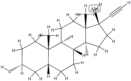 Pregn-20-yne-3,17-diol, (3α,5β,17α)- Structural