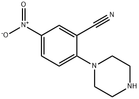 5-nitro-2-piperazin-1-ylbenzonitrile Structural