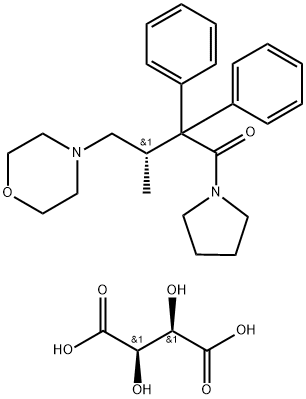 dextromoramide hydrogen (+)-tartrate  Structural