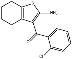 Ketone 2-amino-4,5,6,7-tetrahydrobenzo[b]thien-3-yl o-chlorophenyl Structural
