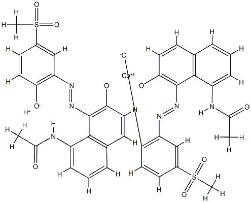 hydrogen bis[N-[7-hydroxy-8-[[2-hydroxy-5-mesylphenyl]azo]-1-naphthyl]cobaltate(1-) Structural