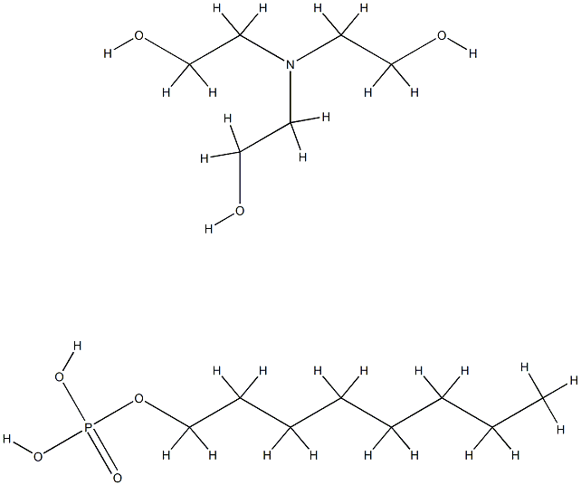 octyl dihydrogen phosphate, compound with 2,2',2''-nitrilotriethanol (1:1)  Structural