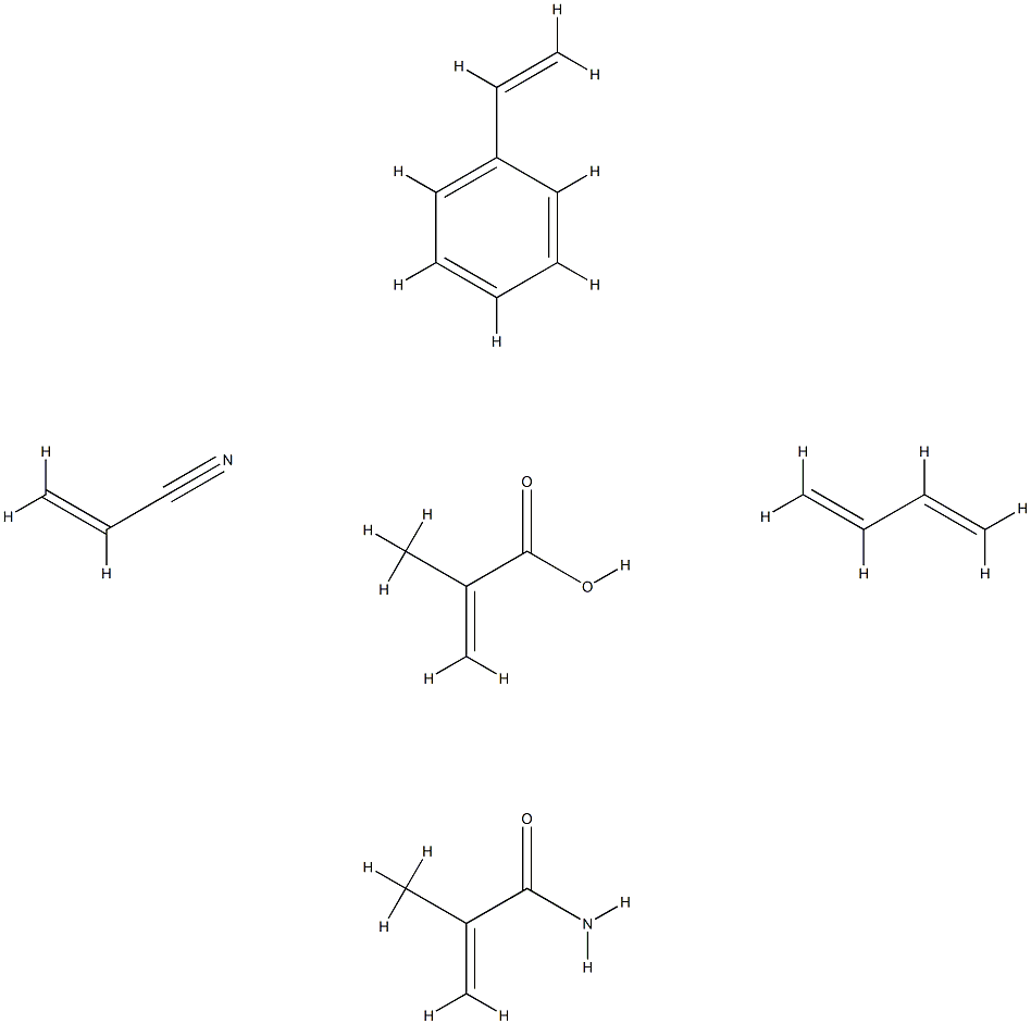 2-Propenoic acid, 2-methyl-, polymer with 1,3-butadiene, ethenylbenzene, 2-methyl-2-propenamide and 2-propenenitrile