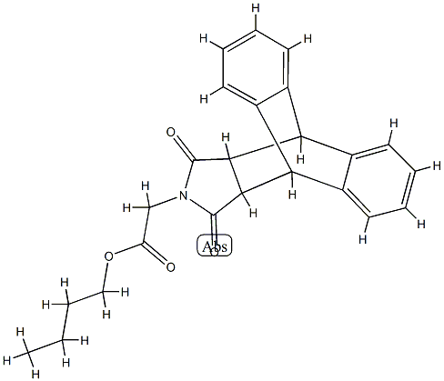 butyl 2-(12,14-dioxo-9,10-dihydro-9,10-[3,4]epipyrroloanthracen-13-yl)acetate Structural
