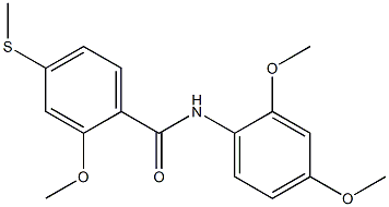 N-(2,4-dimethoxyphenyl)-2-methoxy-4-(methylsulfanyl)benzamide Structural