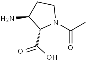 D-Proline, 1-acetyl-3-amino-, (3R)-rel- (9CI) Structural