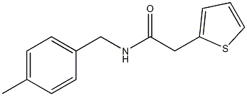 N-(4-methylbenzyl)-2-thien-2-ylacetamide Structural