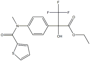 ethyl 3,3,3-trifluoro-2-hydroxy-2-(4-(N-methylthiophene-2-carboxamido)phenyl)propanoate Structural