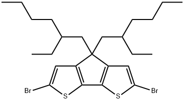 2,6-Dibromo-4,4-bis(2-ethylhexyl)-4H-cyclopenta[2,1-b:3,4-b']dithiophene Structural