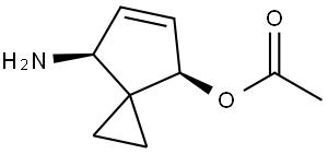 Spiro[2.4]hept-5-en-4-ol, 7-amino-, acetate (ester), (4R,7S)-rel- (9CI) Structural