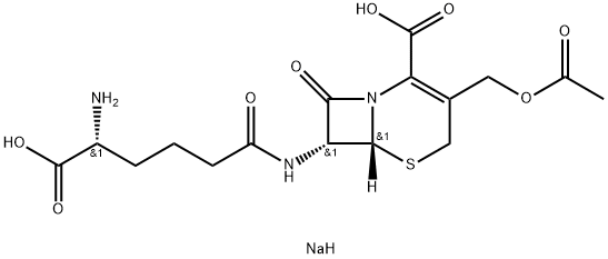 sodium hydrogen [6R-[6alpha,7beta(R*)]]-3-(acetoxymethyl)-7-[(5-amino-5-carboxylato-1-oxopentyl)amino]-8-oxo-5-thia-1-azabicyclo[4.2.0]oct-2-ene-2-carboxylate  