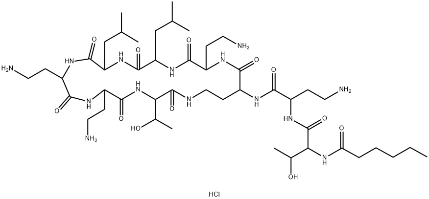 Hexanoyl colistin nonapeptide HCl Structural